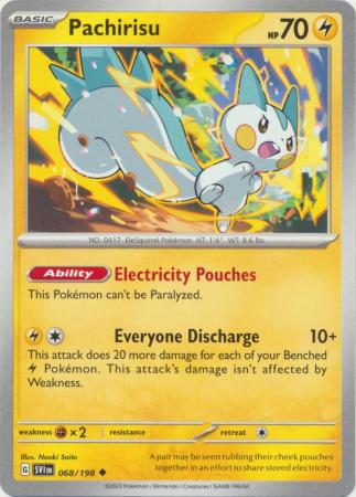 Pokemon - Pachirisu - 068/198 - Uncommon - Scarlet &amp; Violet (Base Set) Series - Top CollectiblesCollectible CardsPokémon