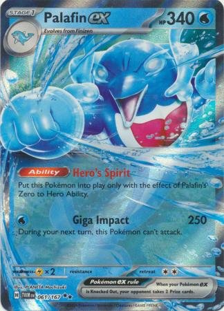 Pokemon - Palafin ex - 061/167 - Ultra Rare - Scarlet & Violet: Twilight Masquerade Series - Top CollectiblesCollectible CardsPokémon