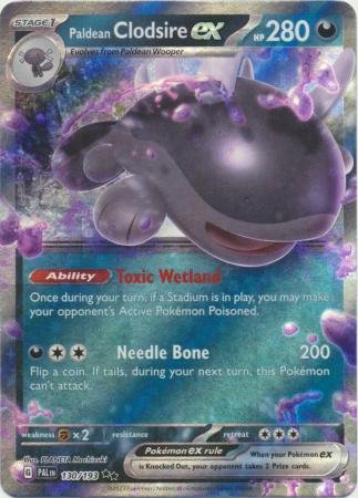 Pokemon - Paldean Clodsire ex - 130/193 - Ultra Rare - Scarlet & Viole Top Collectibles Pokemon - Paldean Clodsire ex - 130/193 - Ultra Rare - Scarlet & Viole Top Collectibles