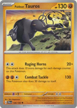 Pokemon - Paldean Tauros - 108/193 - Uncommon - Scarlet & Violet: Paldea Evolved Series - Top CollectiblesCollectible CardsPokémon