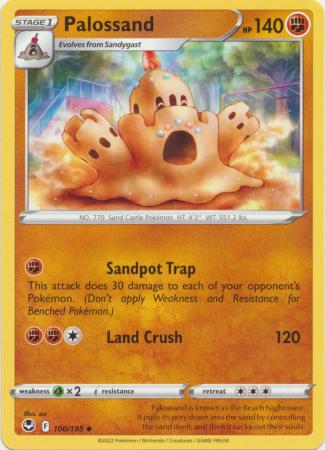 Pokemon - Palossand - 100/195 - Uncommon - Sword &amp; Shield: Silver Tempest Series - Top CollectiblesCollectible CardsPokémon