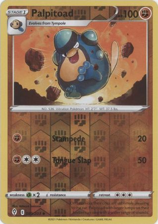 Pokemon - Palpitoad - 089/203 - Uncommon Reverse Holo - Sword &amp; Shield: Evolving Skies Series - Top CollectiblesCollectible CardsPokémon