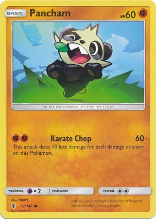 Pokemon - Pancham - 72/145 - Common - Sun &amp; Moon: Guardians Rising Series - Top CollectiblesCollectible CardsPokémon