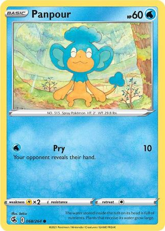 Pokemon - Panpour - 068/264 - Common - Sword &amp; Shield: Fusion Strike Series - Top CollectiblesCollectible CardsPokémon