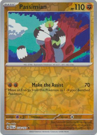 Pokemon - Passimian - 118/193 - Uncommon Reverse Holo - Scarlet &amp; Violet: Paldea Evolved Series - Top CollectiblesCollectible CardsPokémon