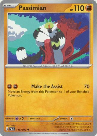 Pokemon - Passimian - 118/193 - Uncommon - Scarlet &amp; Violet: Paldea Evolved Series - Top CollectiblesCollectible CardsPokémon