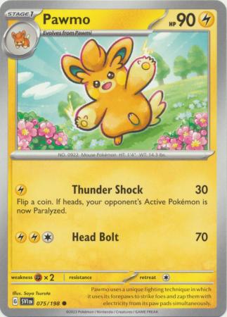 Pokemon - Pawmo - 075/198 - Common - Scarlet & Violet (Base Set) Serie Top Collectibles Pokemon - Pawmo - 075/198 - Common - Scarlet & Violet (Base Set) Serie Top Collectibles