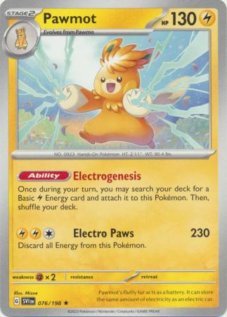 Pokemon - Pawmot - 076/198 - Rare Theme Deck Exclusive - Scarlet &amp; Violet (Base Set) Series - Top CollectiblesCollectible CardsPokémon