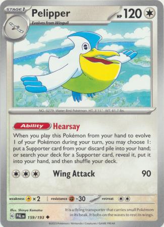 Pokemon - Pelipper - 159/193 - Uncommon - Scarlet &amp; Violet: Paldea Evolved Series - Top CollectiblesCollectible CardsPokémon