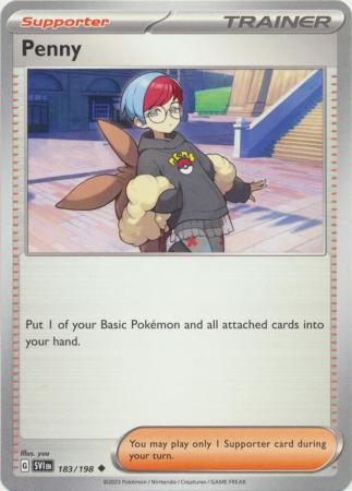 Pokemon - Penny - 183/198 - Uncommon - Scarlet &amp; Violet (Base Set) Series - Top CollectiblesCollectible CardsPokémon