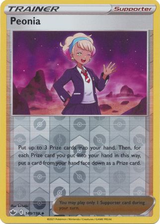 Pokemon - Peonia - 149/198 - Uncommon Reverse Holo - Sword &amp; Shield: Chilling Reign Series - Top CollectiblesCollectible CardsPokémon