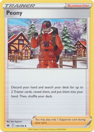 Pokemon - Peony - 150/198 - Uncommon - Sword &amp; Shield: Chilling Reign Series - Top CollectiblesCollectible CardsPokémon