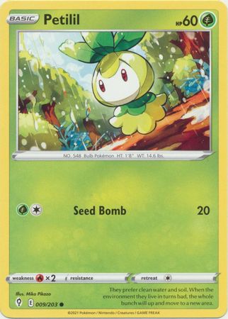 Pokemon - Petilil - 009/203 - Common - Sword &amp; Shield: Evolving Skies Series - Top CollectiblesCollectible CardsPokémon