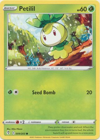 Pokemon - Petilil - 009/203 - Common - Sword & Shield: Evolving Skies Series - Top CollectiblesCollectible CardsPokémon