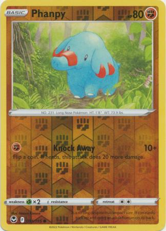 Pokemon - Phanpy - 091/195 - Common Reverse Holo - Sword &amp; Shield: Silver Tempest Series - Top CollectiblesCollectible CardsPokémon