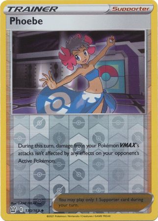 Pokemon - Phoebe - 130/163 - Uncommon Reverse Holo - Sword & Shield: Battle Styles Singles - Top CollectiblesCollectible CardsPokémon