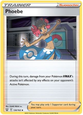 Pokemon - Phoebe - 130/163 - Uncommon - Sword &amp; Shield: Battle Styles Singles - Top CollectiblesCollectible CardsPokémon