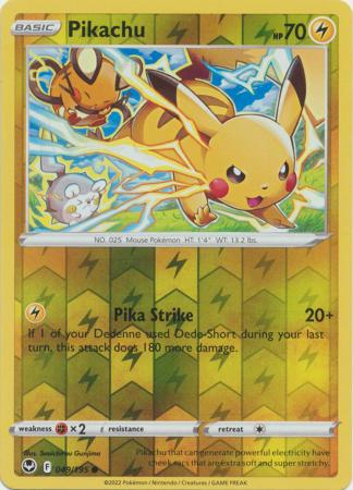 Pokemon - Pikachu - 049/195 - Common Reverse Holo - Sword & Shield: Silver Tempest Series - Top CollectiblesCollectible CardsPokémon