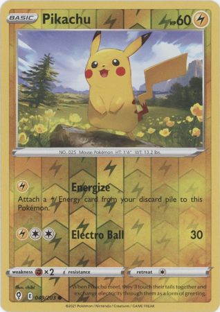 Pokemon - Pikachu - 049/203 - Common Reverse Holo - Sword & Shield: Evolving Skies Series - Top CollectiblesCollectible CardsPokémon