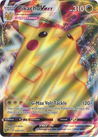 Pokemon - Pikachu VMAX - 044/185 - Ultra Rare - Sword & Shield: Vivid Voltage Series - Top CollectiblesCollectible CardsPokémon