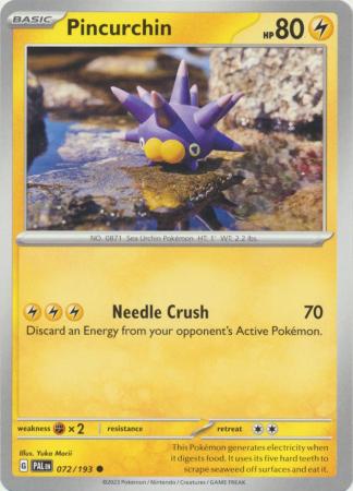 Pokemon - Pincurchin - 072/193 - Common - Scarlet &amp; Violet: Paldea Evolved Series - Top CollectiblesCollectible CardsPokémon
