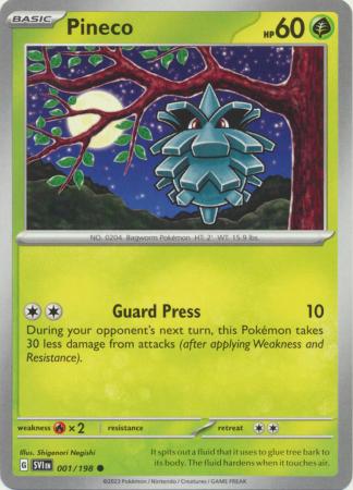 Pokemon - Pineco - 001/198 - Common - Scarlet & Violet (Base Set) Series - Top CollectiblesCollectible CardsPokémon