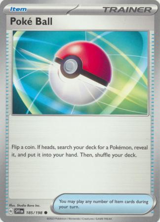 Pokemon - Poke Ball - 185/198 - Common - Scarlet &amp; Violet (Base Set) Series - Top CollectiblesCollectible CardsPokémon