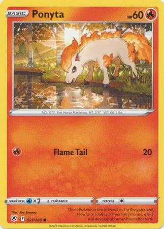 Pokemon - Ponyta - 021/189 - Common - Sword & Shield: Astral Radiance Series - Top CollectiblesCollectible CardsPokémon