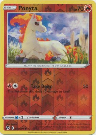 Pokemon - Ponyta - 021/195 - Common Reverse Holo - Sword & Shield: Silver Tempest Series - Top CollectiblesCollectible CardsPokémon