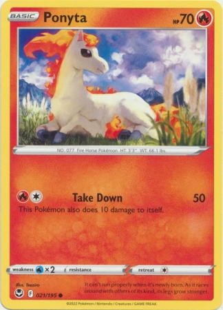 Pokemon - Ponyta - 021/195 - Common - Sword & Shield: Silver Tempest Series - Top CollectiblesCollectible CardsPokémon