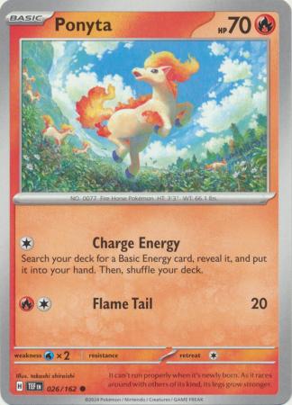 Pokemon - Ponyta - 026/162 - Common - Scarlet & Violet: Temporal Forces Singles - Top CollectiblesCollectible CardsPokémon