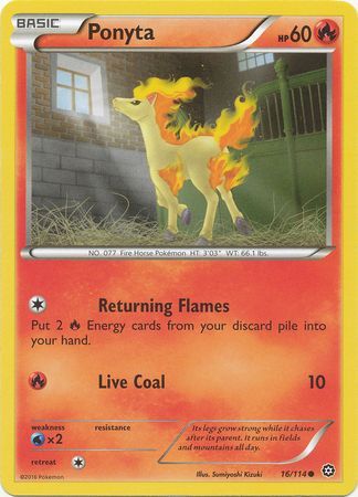 Pokemon - Ponyta - 16/114 - Common - XY: Steam Siege Series - Top CollectiblesCollectible CardsPokémon