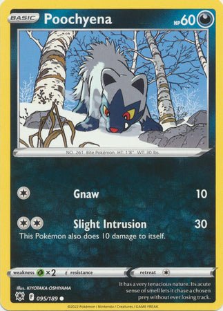 Pokemon - Poochyena - 095/189 - Common - Sword &amp; Shield: Astral Radiance Series - Top CollectiblesCollectible CardsPokémon
