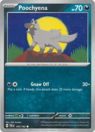 Pokemon - Poochyena - 105/162 - Common - Scarlet &amp; Violet: Temporal Forces Singles - Top CollectiblesCollectible CardsPokémon