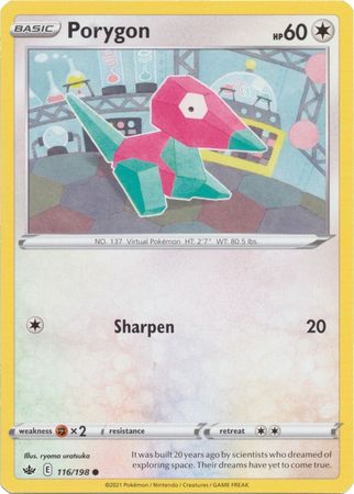 Pokemon - Porygon - 116/198 - Common - Sword &amp; Shield: Chilling Reign Series - Top CollectiblesCollectible CardsPokémon