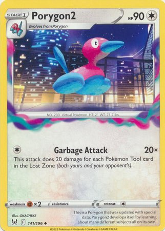 Pokemon - Porygon2 - 141/196 - Uncommon - Sword &amp; Shield: Lost Origin Series - Top CollectiblesCollectible CardsPokémon