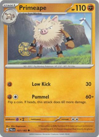 Pokemon - Primeape - 107/193 - Uncommon - Scarlet &amp; Violet: Paldea Evolved Series - Top CollectiblesCollectible CardsPokémon