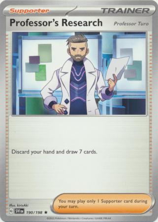 Pokemon - Professor's Research (Professor Turo) - 190/198 - Rare Theme Deck Exclusive - Scarlet & Violet (Base Set) Series - Top CollectiblesCollectible CardsPokémon