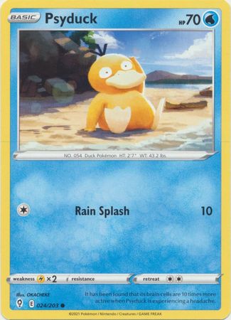 Pokemon - Psyduck - 024/203 - Common - Sword & Shield: Evolving Skies Series - Top CollectiblesCollectible CardsPokémon