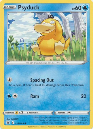 Pokemon - Psyduck - 028/189 - Common - Sword &amp; Shield: Astral Radiance Series - Top CollectiblesCollectible CardsPokémon