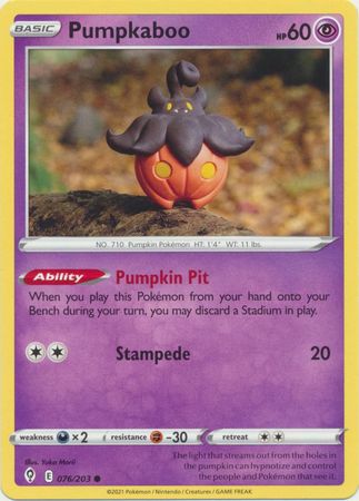Pokemon - Pumpkaboo - 076/203 - Common - Sword &amp; Shield: Evolving Skies Series - Top CollectiblesCollectible CardsPokémon