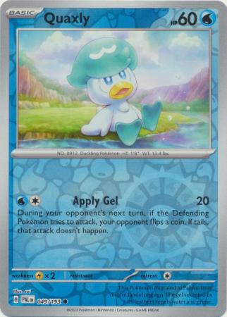 Pokemon - Quaxly - 049/193 - Common Reverse Holo - Scarlet & Violet: Paldea Evolved Series - Top CollectiblesCollectible CardsPokémon