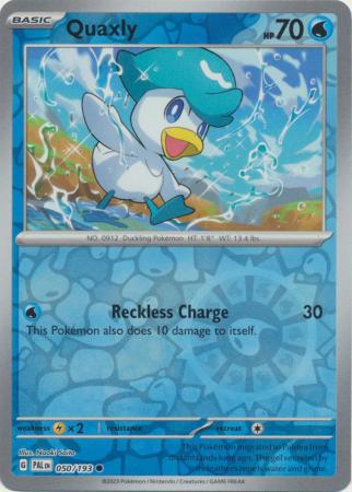 Pokemon - Quaxly - 050/193 - Common Reverse Holo - Scarlet & Violet: Paldea Evolved Series - Top CollectiblesCollectible CardsPokémon