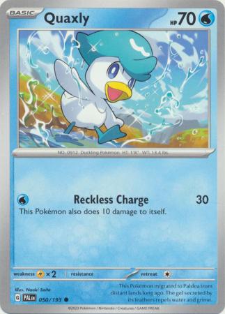 Pokemon - Quaxly - 050/193 - Common - Scarlet &amp; Violet: Paldea Evolved Series - Top CollectiblesCollectible CardsPokémon