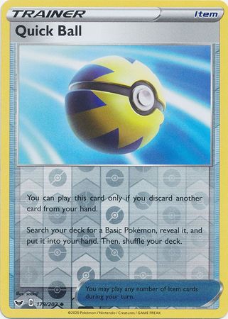 Pokemon - Quick Ball - 179/202 - Uncommon Reverse Holo - Sword & Shield: Base Set Series - Top CollectiblesCollectible CardsPokémon