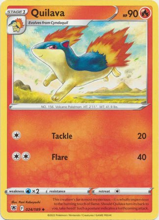 Pokemon - Quilava - 024/189 - Uncommon - Sword &amp; Shield: Astral Radiance Series - Top CollectiblesCollectible CardsPokémon
