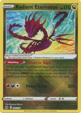 Pokemon - Radiant Eternatus - 105/159 - Radiant Rare - Sword &amp; Shield: Astral Radiance Series - Top CollectiblesCollectible CardsPokémon