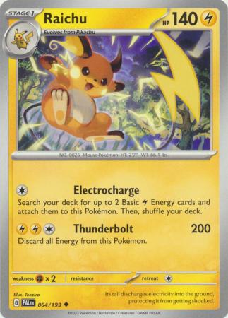 Pokemon - Raichu - 064/193 - Uncommon - Scarlet &amp; Violet: Paldea Evolved Series - Top CollectiblesCollectible CardsPokémon