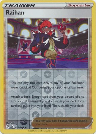 Pokemon - Raihan - 152/203 - Uncommon Reverse Holo - Sword &amp; Shield: Evolving Skies Series - Top CollectiblesCollectible CardsPokémon