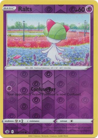 Pokemon - Ralts - 059/198 - Common Reverse Holo - Sword &amp; Shield: Chilling Reign Series - Top CollectiblesCollectible CardsPokémon